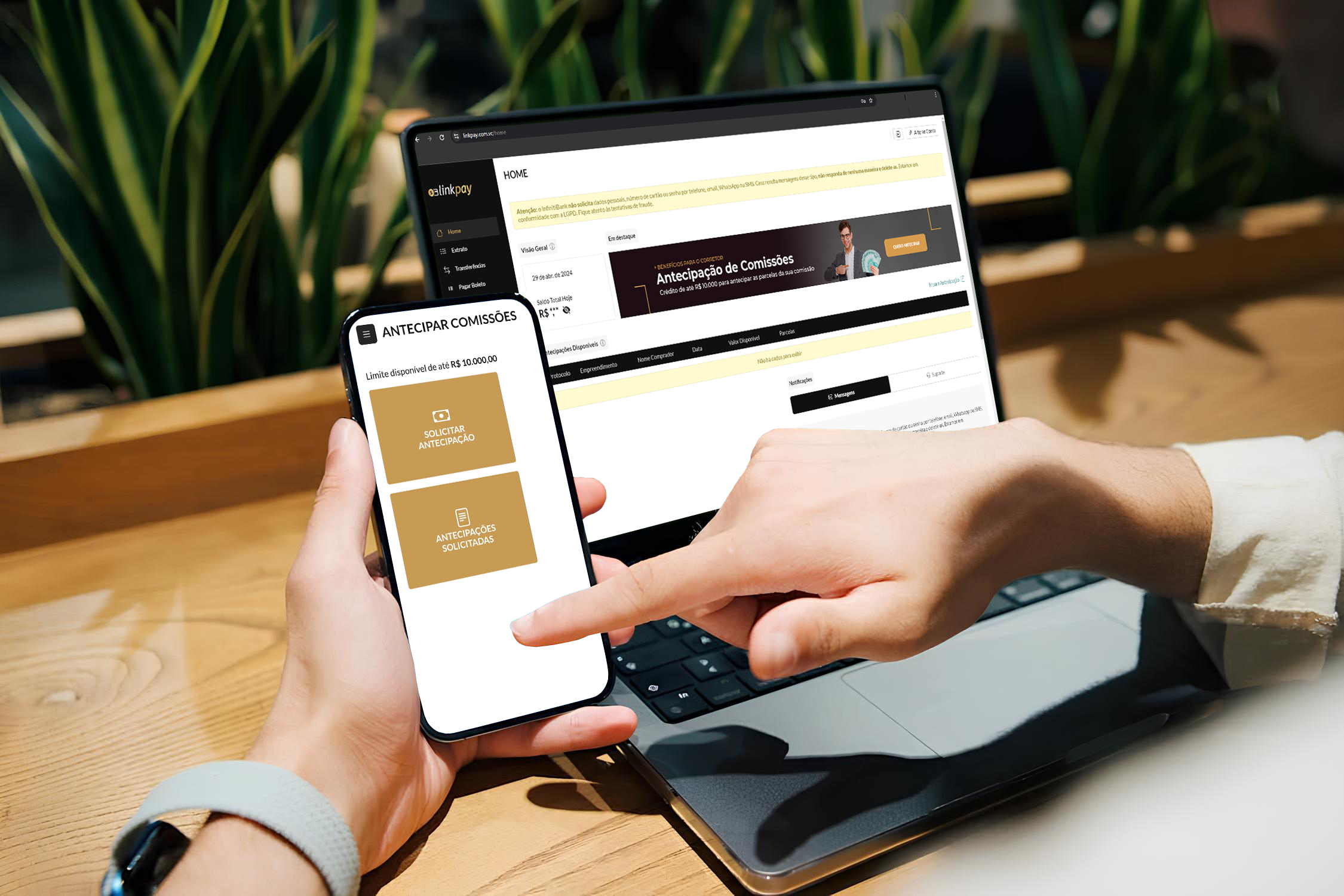 antecipação de comissões